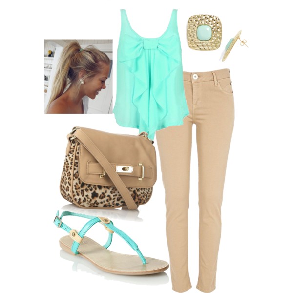 Spring Outfits 2015 | Bright Mint Top - Fashionista Trends