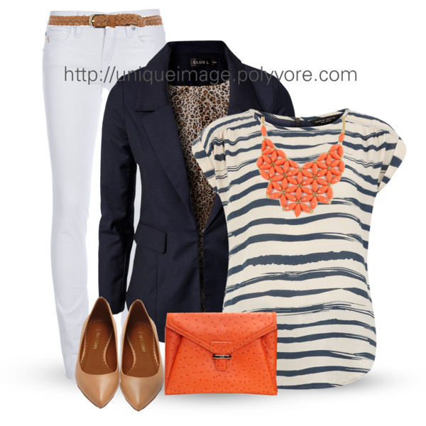 Spring Outfits 2015 | Navy & Coral - Fashionista Trends