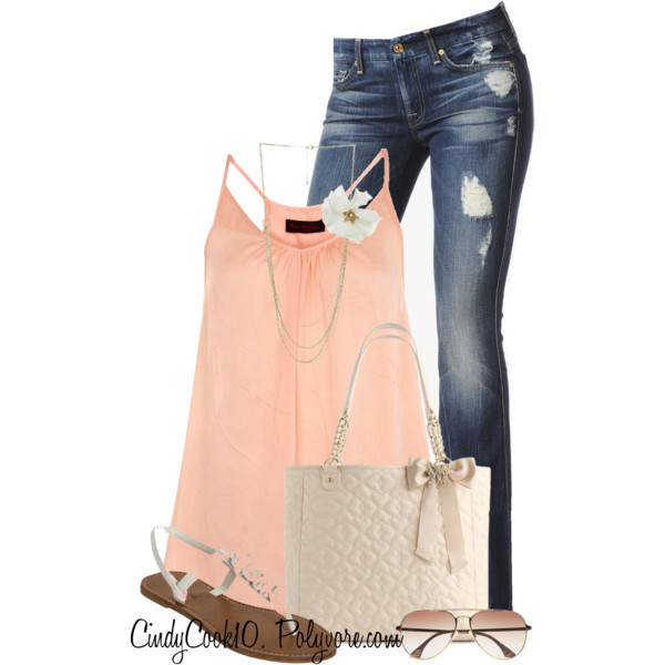 Summer Outfits 2015 | Pink Top and Jeans - Fashionista Trends